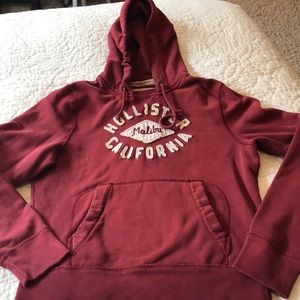 Maroon Hollister hooded sweatshirt